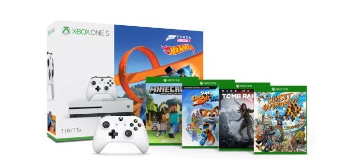 Microsoft: Pack XBOX One S 1To Thème : Aventure (comprenant 6 jeux) à 299€ au lieu de 538,96€