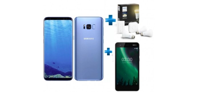 Rue du Commerce: Samsung Galaxy S8 Plus + Pack Philips White ambiance E27 + Nokia 2 à 649€