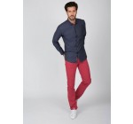 Father & Sons: Pantalon Slack homme rouge couleur bois de rose au prix de 27,45€ au lieu de 74,90