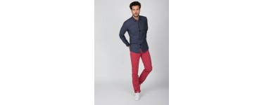 Father & Sons: Pantalon Slack homme rouge couleur bois de rose au prix de 27,45€ au lieu de 74,90
