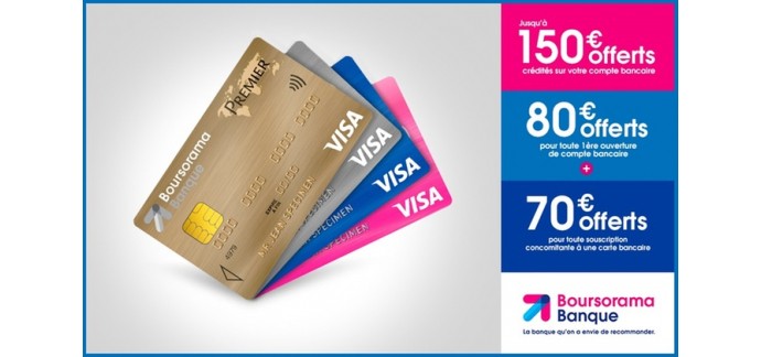 Groupon: Jusqu'à 150€ offerts pour toute 1ère ouverture de compte Boursorama Banque avec carte bancaire