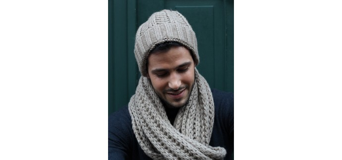 Father & Sons: Bonnet gris en laine tricotée à 9,95€ au lieu de 19,90€
