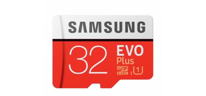 Go Sport: 28% de réduction sur cette carte Samsung SDHC EVO PLUS CLASS 10