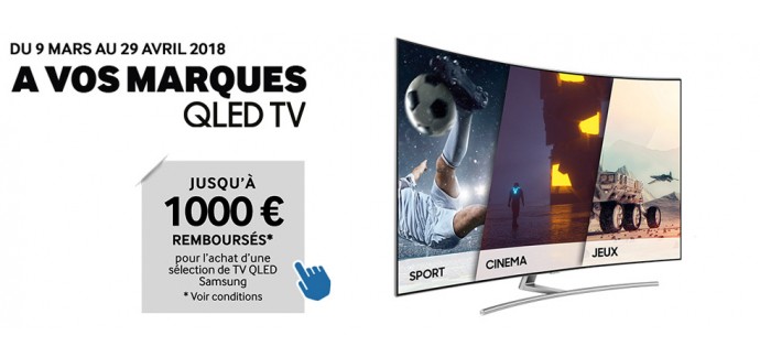 Iacono: Jusqu'à 1000€ remboursé sur une selection de TV Qled Samsung 