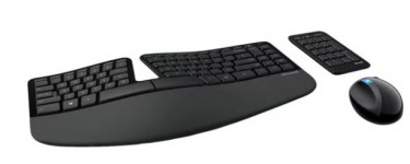 Microsoft: Ensemble Bureau - Microsoft Sculpt Ergonomic Desktop , à 124,79€ au lieu de 155,99€