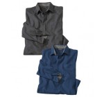 Atlas for Men: Lot de 2 Chemises Flanelle Rocky Mountains à 20,10€ au lieu de 67€