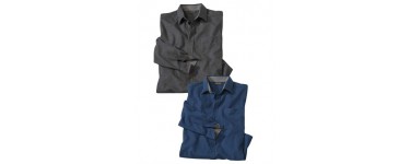 Atlas for Men: Lot de 2 Chemises Flanelle Rocky Mountains à 20,10€ au lieu de 67€