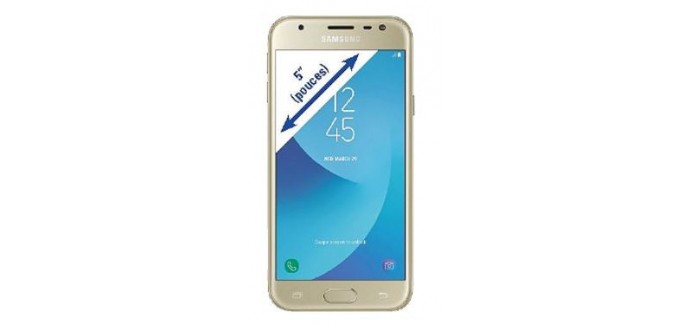 E.Leclerc: Smartphone - Samsung Galaxy J3 2017 OR, à 189€ au lieu de 199€