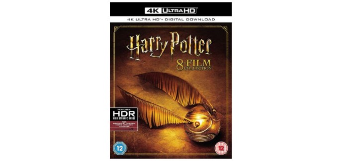 Zavvi: Film 4K Ultra HD Blu-ray : Coffret 8 Films Harry Potter, à 92,79€ au lieu de 135,75€