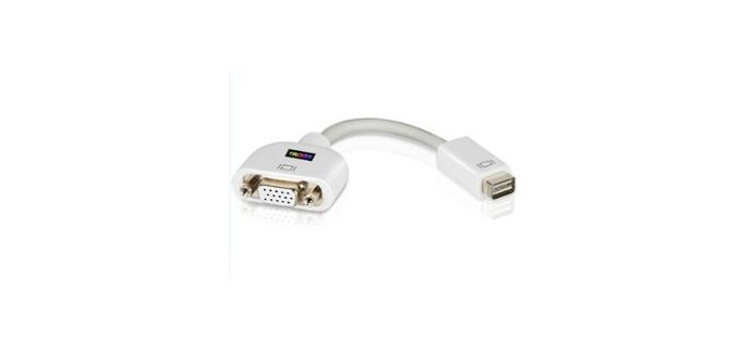 Rakuten: Mini DVI vers VGA Port pour Apple Mac Macbook Moniteur Projecteur à 5,41€ au lieu de 5,69€