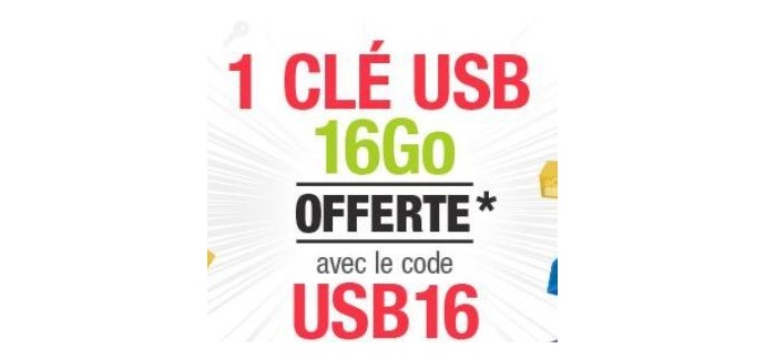 Toner Services: 1 Clé USB 16 Go offerte pour toute commande de plus de 95€ - code promo USB16
