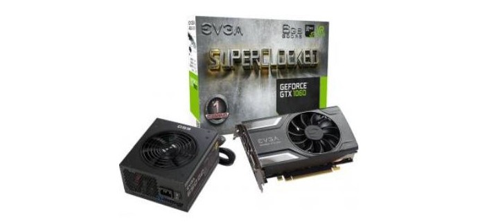 Materiel.net: Carte Graphique EVGA GeForce GTX 1060 SC Gaming + Supernova GQ 650W, à 359,9€ au lieu de 459,9€