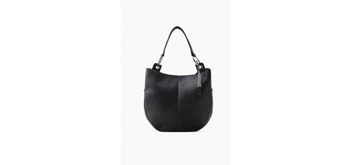 Esprit: Sac besace en simili cuir finiment nervuré noir d'une valeur de 54,99€ au lieu de 69,99€