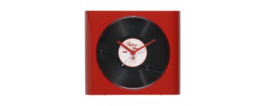 La Chaise Longue: Réveil rétro vinyle rouge à 19,95€ au lieu de 39,90€