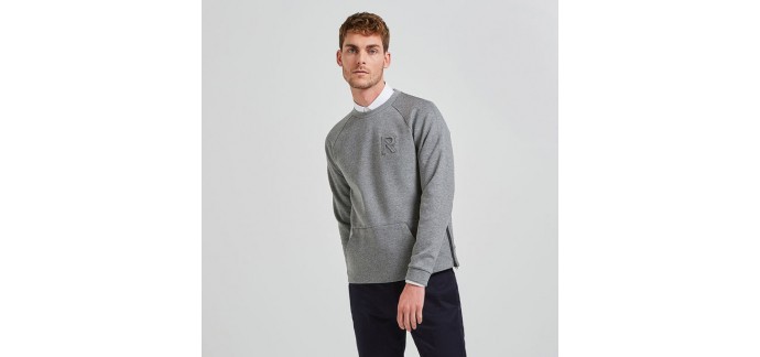 Jules: Sweat col rond zippé couleur gris d'une valeur de 34,99€ au lieu de49,99 €