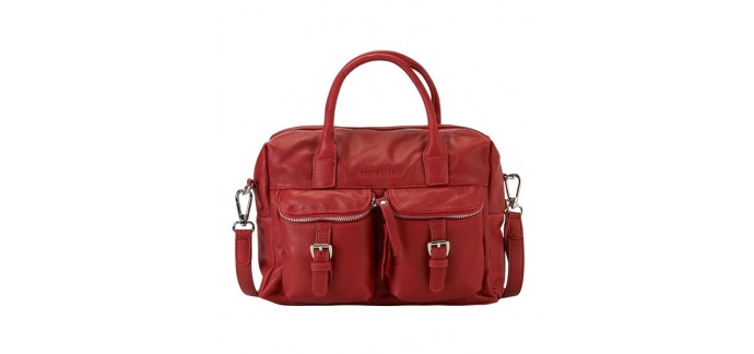 Galeries Lafayette: Sac bowling en cuir rouge Arthur & Aston au prix de 107,40€ au lieu de 170€