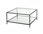 Cdiscount: Table basse style contemporain en métal noir + verre transparent HUDD à 89,99€