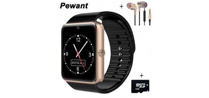 AliExpress: Pewant Bluetooth Smart Watch Smartwatch Sport à 7,65€ au lieu de 12,33€