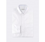 Celio*: Chemise slim 100% coton stretch blanche au prix de 19,99€ au lieu de 39,99€
