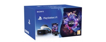 Micromania: PACK PS4 : Casque Playstation VR + Camera V2 + VR Worlds (Voucher), à 299,99€ au lieu de 399,99€