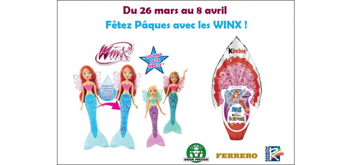 MaFamilleZen: Une poupée Winx sirène et un oeuf kinder Winx à gagner