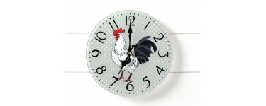 Becquet: Horloge à pois et motif coq à 11,92€ au lieu de 14,90€