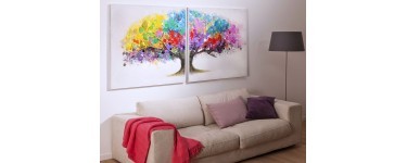 Becquet: Double tableau arbre multicolore à 143,20€ au lieu de 179€