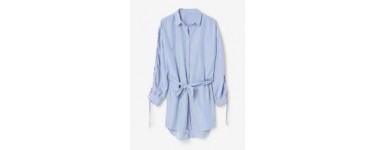 Jennyfer: Robe rayé à laçages manches bleue et blanche au prix de12,99 € au lieu de 25,99€
