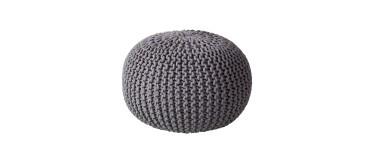 Home24: Pouf tricoté Edson à 59,99€ au lieu de 99,99€