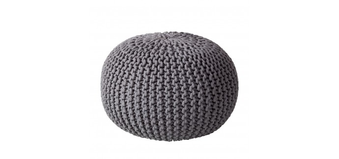 Home24: Pouf tricoté Edson à 59,99€ au lieu de 99,99€