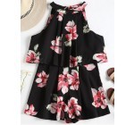 ZAFUL: Barboteuse noire à imprimé floral au prix de 16,21€ au lieu de 21,95€