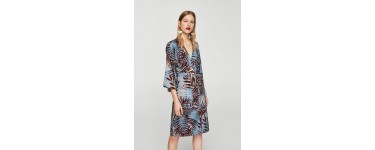 Mango: Robe midi imprimé feuilles d'une valeur de 25,99€ au lieu de 59,99€