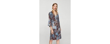 Mango: Robe midi imprimé feuilles d'une valeur de 25,99€ au lieu de 59,99€