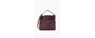 Esprit: Sac besace en doux cuir velours couleur mure violette d'une valeur de 79,99€ au lieu de 119,99€