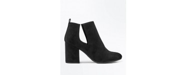 New Look: Boots en suédine noire à découpes et talons blocs d'une valeur de 29,99€ au lieu de 39,99€