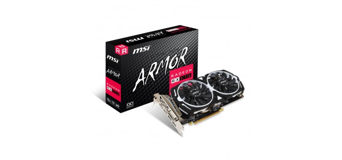 LDLC: MSI Radeon RX 570 ARMOR 8G OC à 329,95€ au lieu de 399,95€ 