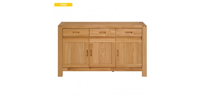 Camif: Buffet 3 portes, 3 Tiroirs Luminescence à 337€ au lieu de 355€