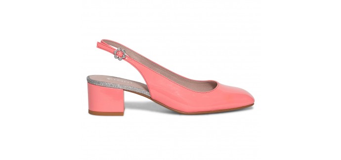 Eram: Escarpin corail verni à détail pailleté à 41,30€ au lieu de 59€