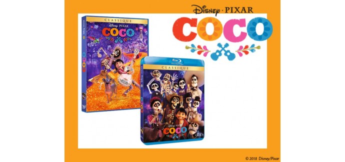Femme Actuelle: 40 Blu-ray et 10 DVD du dessin animé "Coco" à gagner