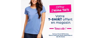 Tati: 1 t-shirt offert en magasin dès 5€ d'achat