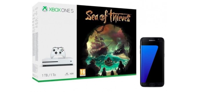 Cdiscount: 1 smartphone Samsung Galaxy S7 Edge + 1 Xbox One S 1 To Sea of Thieves à 499€ (dont 70€ via ODR)