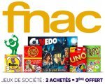 Fnac: 2 jeux de société achetés = le 3ème offert