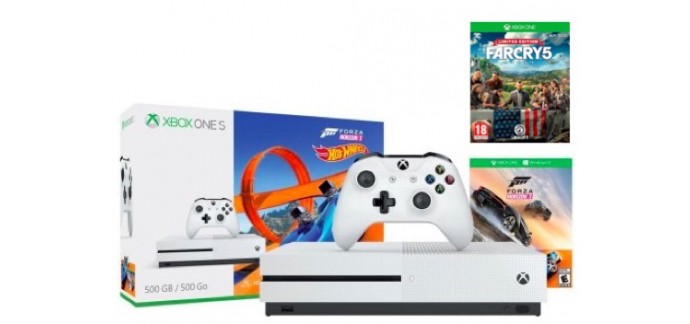 Amazon: Xbox One S 1To Forza Horizon 3 + Hot Wheels + Far Cry 5 à 249€