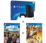 Auchan:  PS4 Pro 1 To + Qui Es-tu ? + Far Cry 5 + Dragon Ball FighterZ à 409,99€