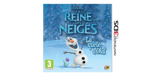 Maxi Toys: Jeu NINTENDO 3DS - La Reine des Neiges : La Quête d'Olaf, à 19,98€ au lieu de 29,99€