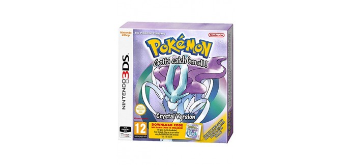 Base.com: Pokemon Crystal Nintendo 3DS à 9,27€ au lieu de 17,39€