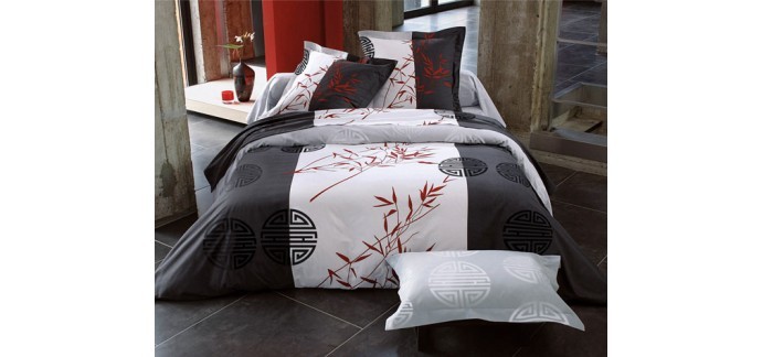 Becquet: Linge de lit motifs bambous - BECQUET CREATION au prix de 14,23€ au lieu de 21,90€
