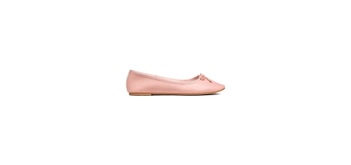 H&M: Ballerines à noeud rose poudré Divided au prix de 5,99€ au lieu de 9,99€ 