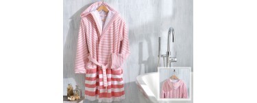 Becquet: Peignoir de bain rayé à capuche pour femme à 47,92€ au lieu de 59,90€