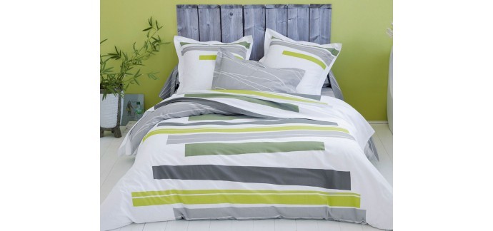 Becquet: Linge de lit motifs graphiques à 14,94€ au lieu de 24,90€